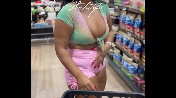 Kriss Hotwife Flashes Pussy in Supermarket