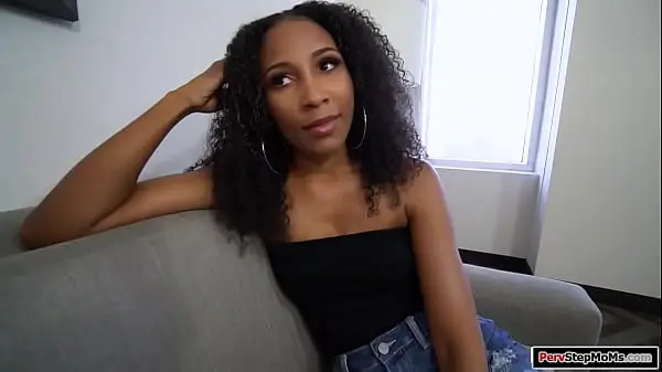 Ebony Stepmom Gives Stepson Energy-Boosting BJ & Fuck